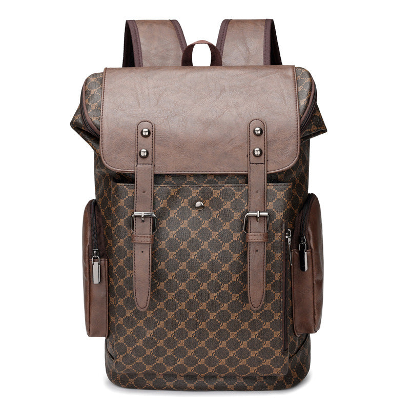 PlaidVogue™ Leather Travel & Fashion Backpack