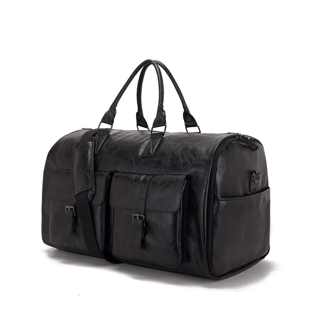 Feldacks black men's suit travel bag carry on with multiple pockets and shoulder strap