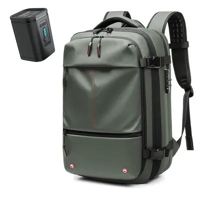 Feldacks carry-on backpack for frequent flyers in gray with multiple compartments and padded straps