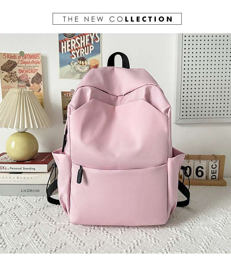 Feldacks RideMate durable backpacks in light pink with multiple compartments and black straps