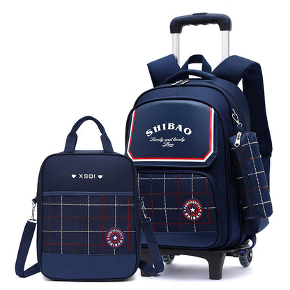 EduEase™ Primary School Dual-Use Backpack with Wheels