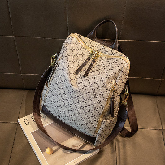 FloraGuard™ Retro Anti-Theft Travel Crossbody Backpack