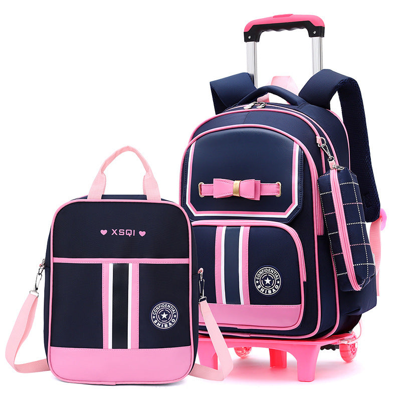 EduEase™ Primary School Dual-Use Backpack with Wheels