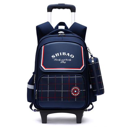 EduEase™ Primary School Dual-Use Backpack with Wheels