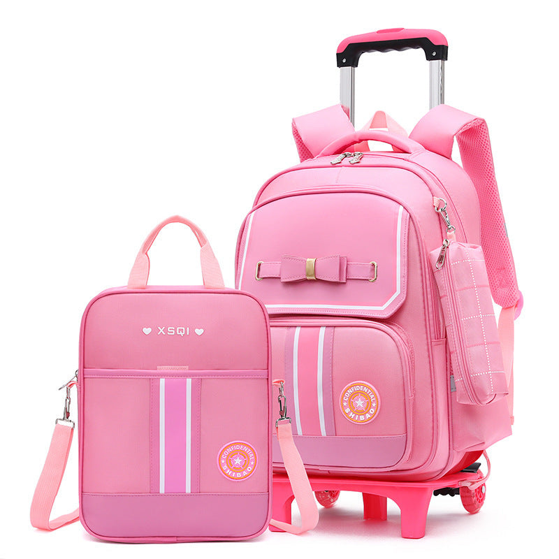 EduEase™ Primary School Dual-Use Backpack with Wheels
