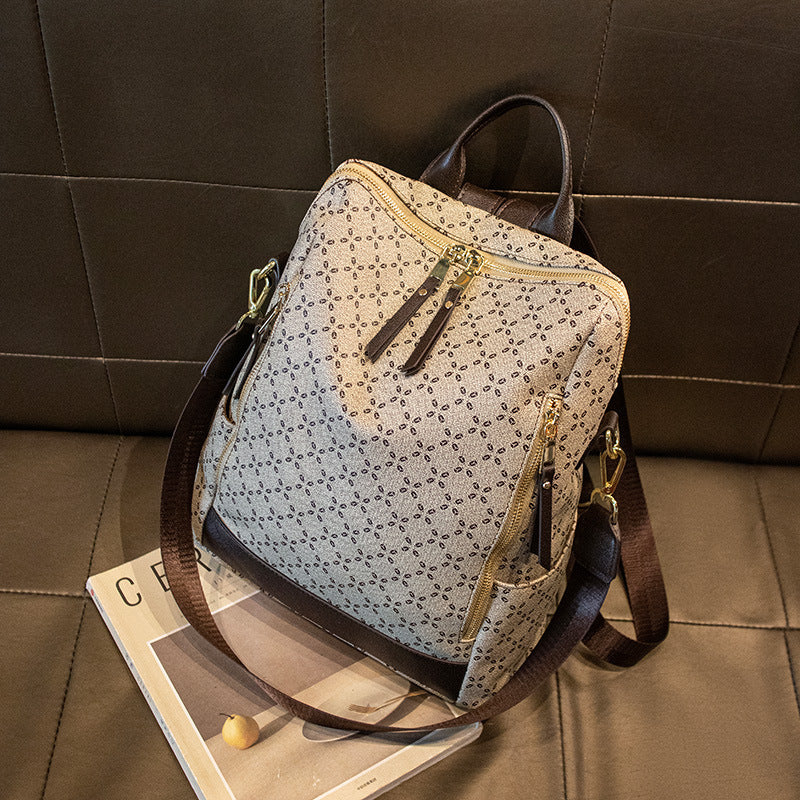 FloraGuard™ Retro Anti-Theft Travel Crossbody Backpack