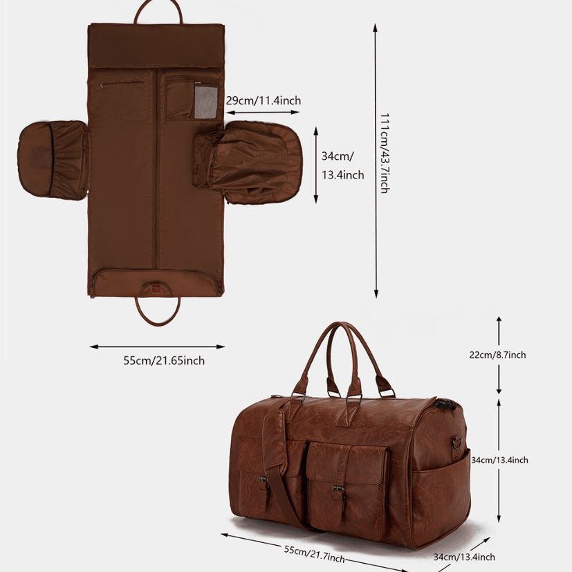 Leather Duffle Bag for Men