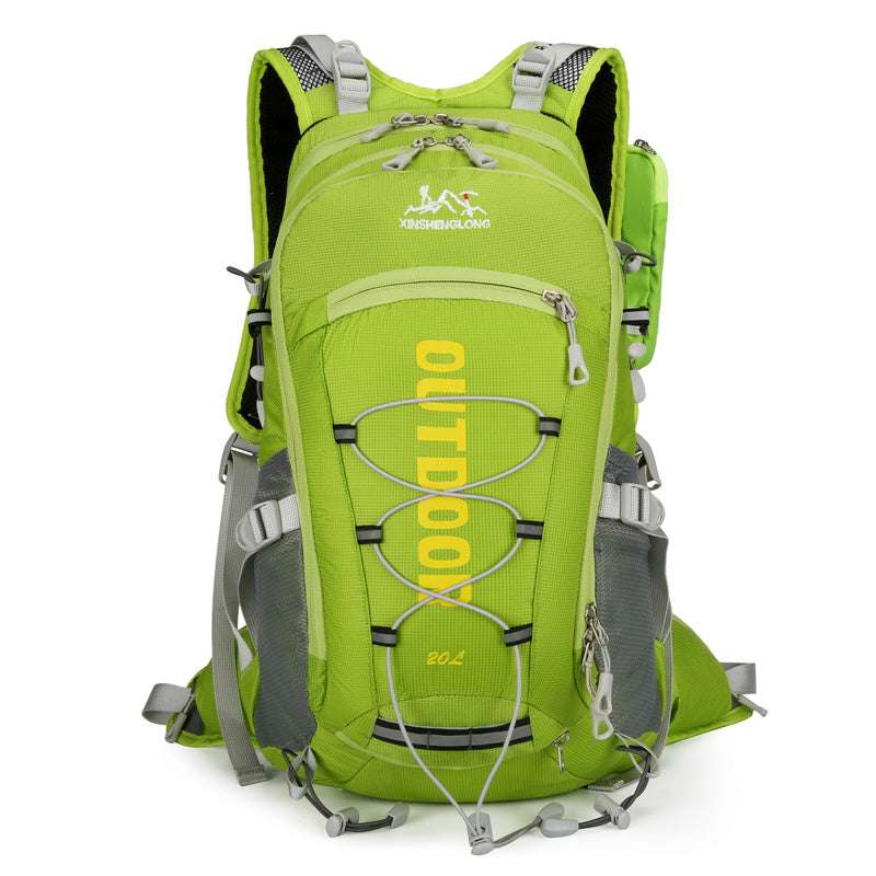 Feldacks green backpack with multiple compartments and straps designed as the best backpack for outdoor sports