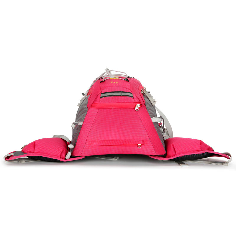 Feldacks pink and gray backpack with padded straps, designed as the best backpack for outdoor sports