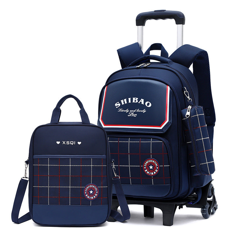 EduEase™ Primary School Dual-Use Backpack with Wheels