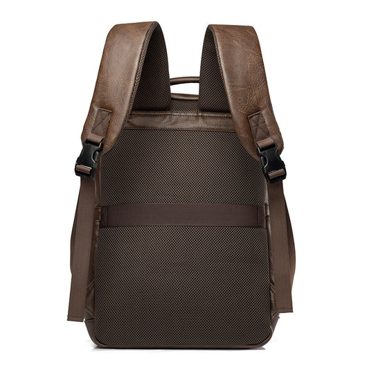 UrbanCraft™ PU Leather Business & Travel Backpack