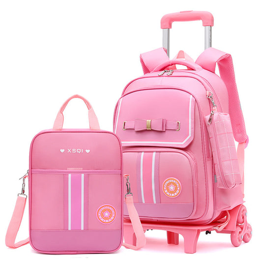 EduEase™ Primary School Dual-Use Backpack with Wheels
