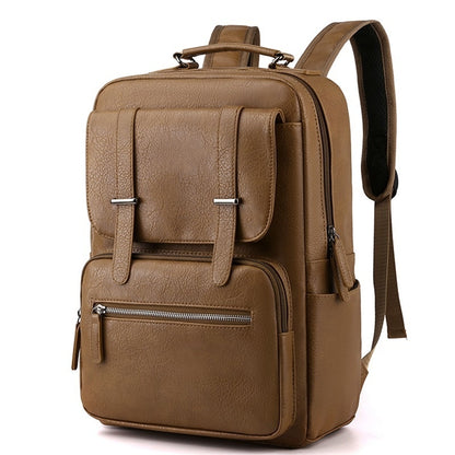 VoyageCraft™ Waterproof Leather Travel Rucksack