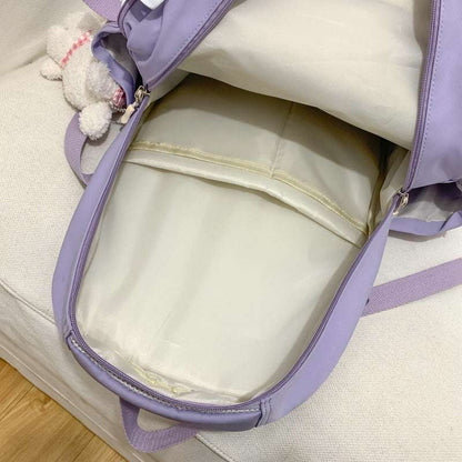 Lightweight city travel backpack by Feldacks in purple with spacious interior and padded compartment