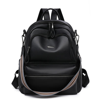 Feldacks lightweight girls backpack for travel in black with multiple zippered compartments and adjustable straps
