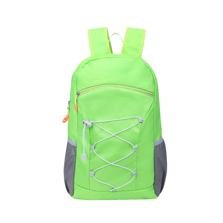 Feldacks bright green multi-sport outdoor backpack with front bungee cord and side mesh pockets