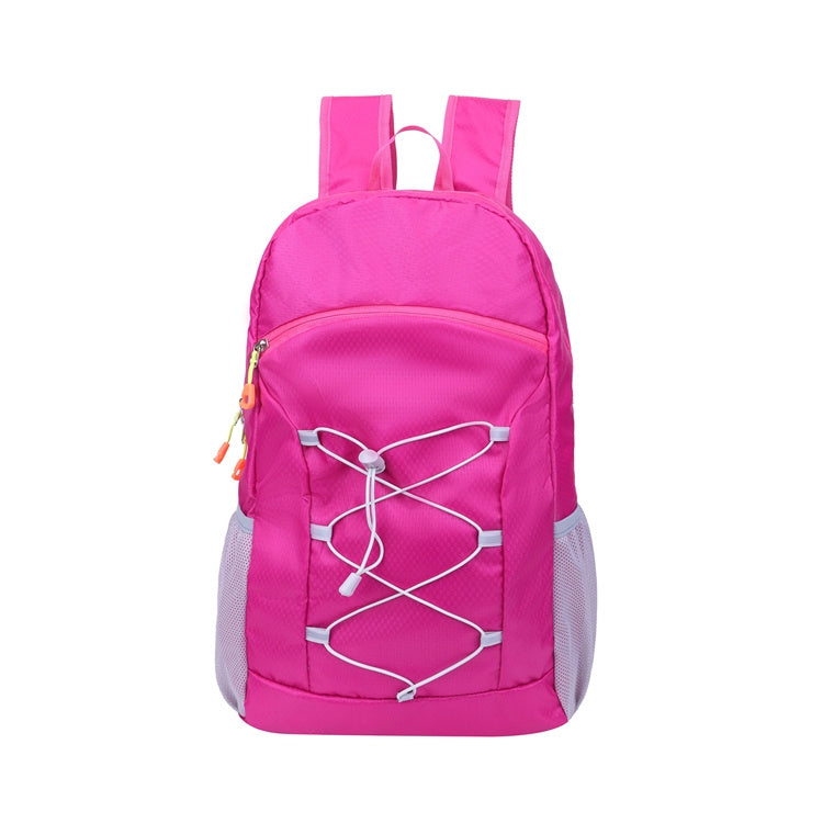 Feldacks pink multi-sport outdoor backpack with front elastic cord and side mesh pockets