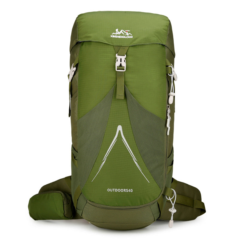 Green Feldacks durable backpack for hiking and camping with multiple compartments and adjustable straps